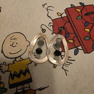 Teardrop Shell Earrings with Beads